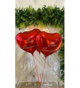 Helyumlu Balon Buketi 5 Adet Büyük Boy